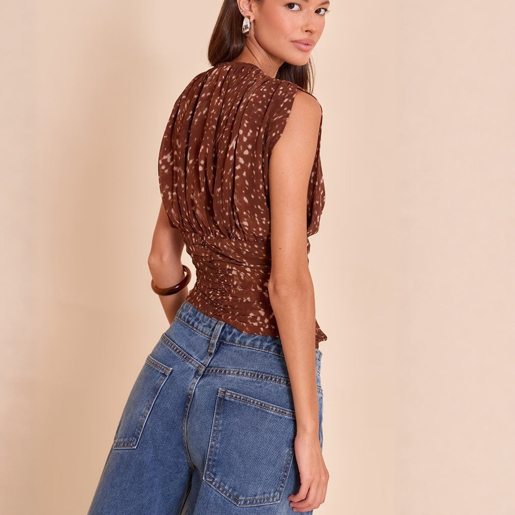 Damen Schicke Bluse mit Raffung Echo Archiv