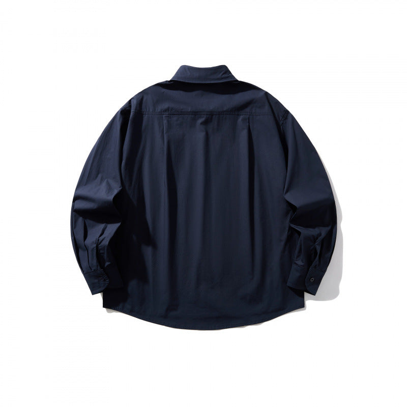 Herren Boxy-Overshirt mit Brusttasche und Hemdkragen aus leichtem Baumwollmix Echo Archiv