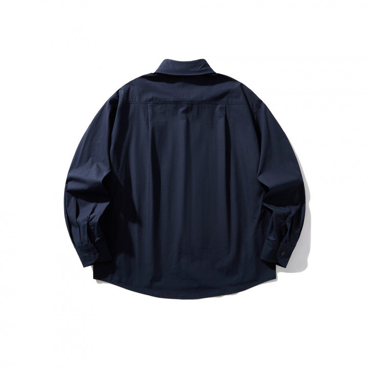 Herren Boxy-Overshirt mit Brusttasche und Hemdkragen aus leichtem Baumwollmix Echo Archiv