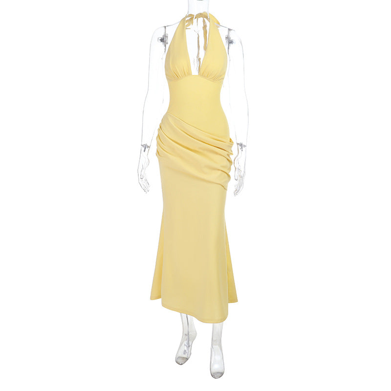 Damen figurbetontes Wickelkleid mit tiefem V-Ausschnitt und Drapierungen Echo Archiv