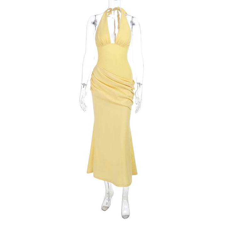 Damen figurbetontes Wickelkleid mit tiefem V-Ausschnitt und Drapierungen Echo Archiv