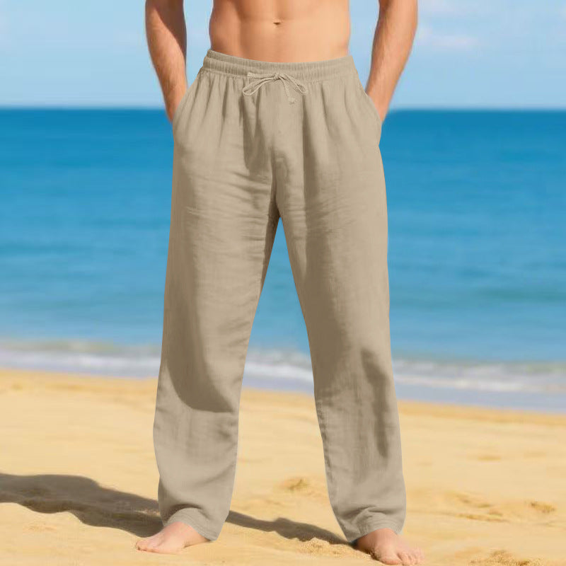 Herren lässige Strandhose aus atmungsaktiver Baumwolle Echoarchiv