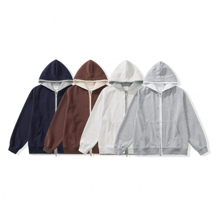 Unisex Oversize-Kapuzenjacke mit Doppelverschluss, Fleece-Innenfutter und Kängurutaschen Echo Archiv