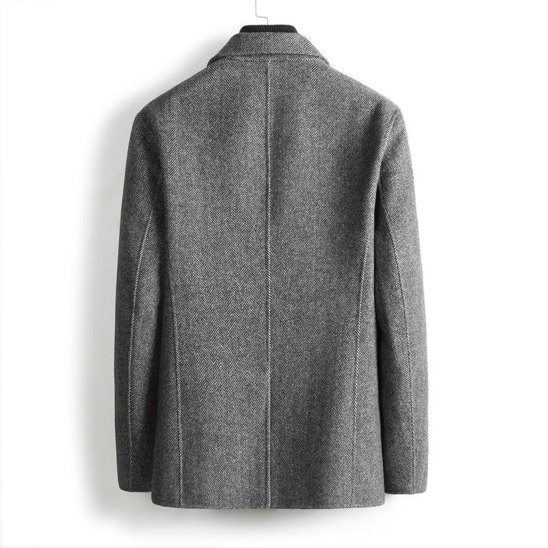Herren Taillierter Fischgrätmuster Blazer Echoarchiv