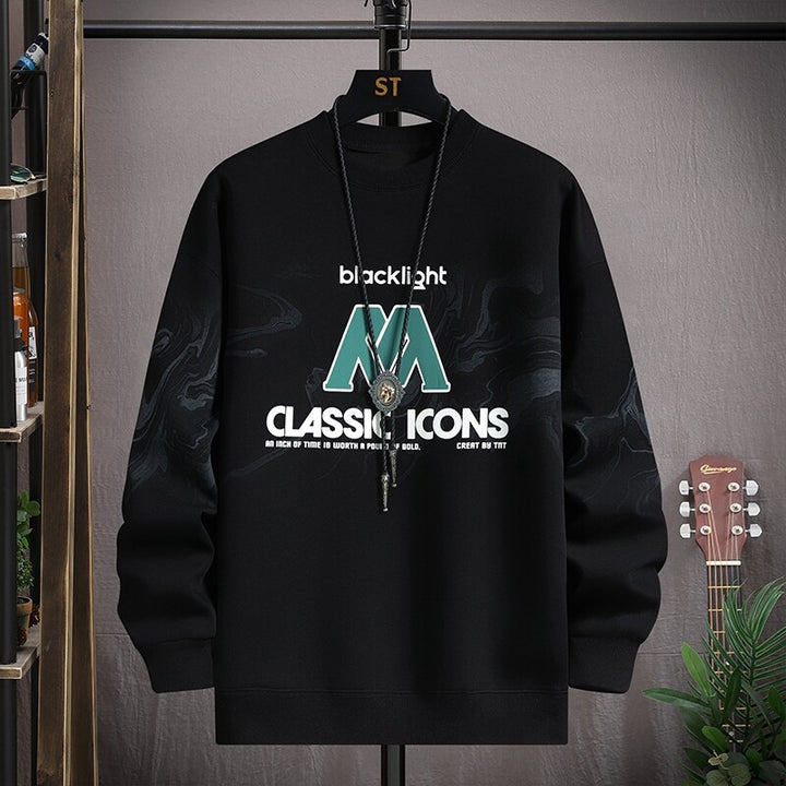Herren modischer Sweatshirt mit kreativem Grafikdesign Echoarchiv