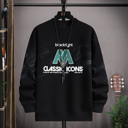 Herren modischer Sweatshirt mit kreativem Grafikdesign Echoarchiv