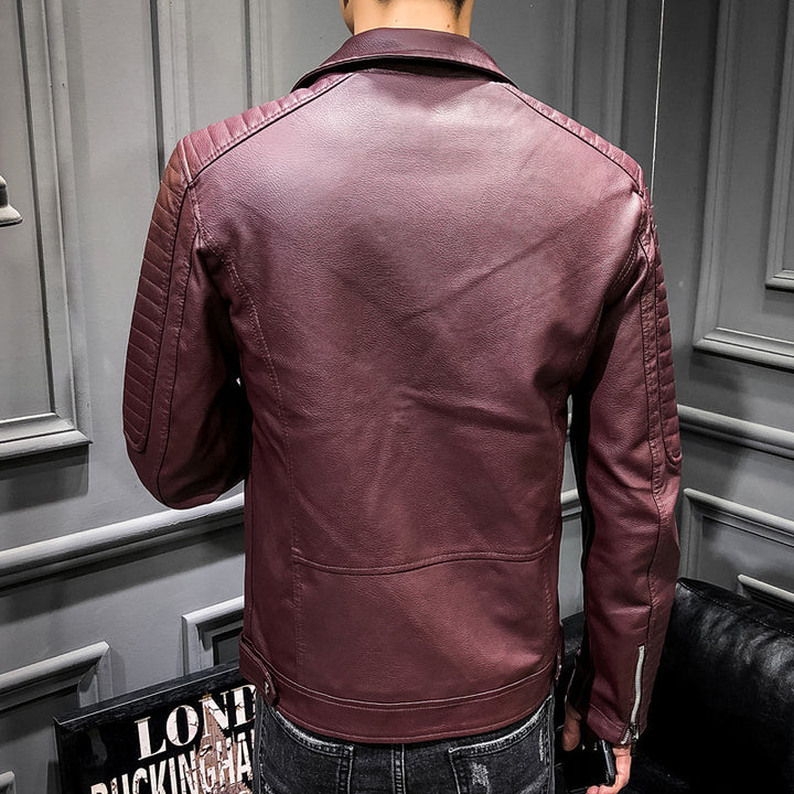 Herren Modische Bikerjacke aus hochwertigem Kunstleder Echo Archiv