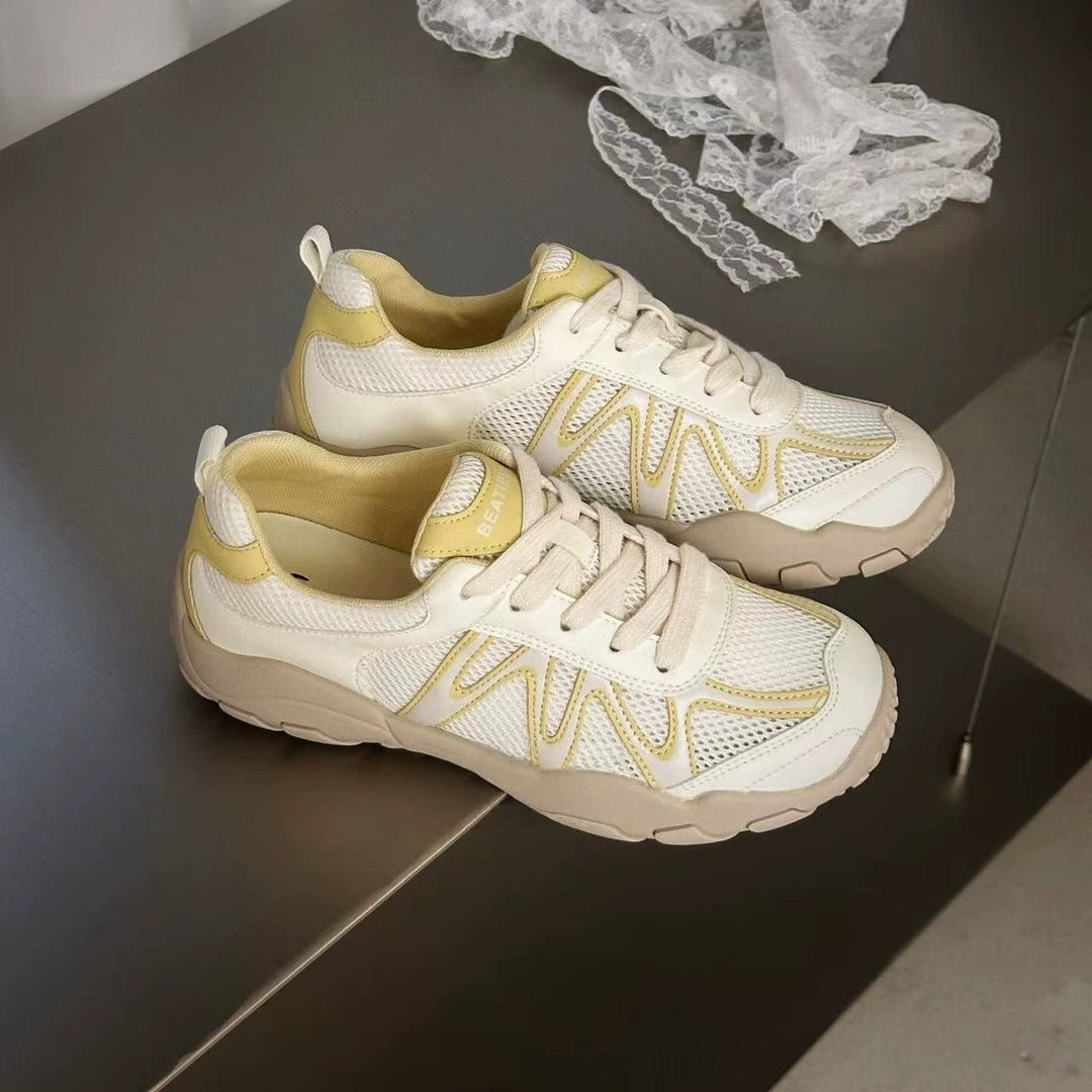 Damen Sportive Chunky-Sneaker mit luftigen Mesh-Einsätzen und robuster Profilsohle – Névara