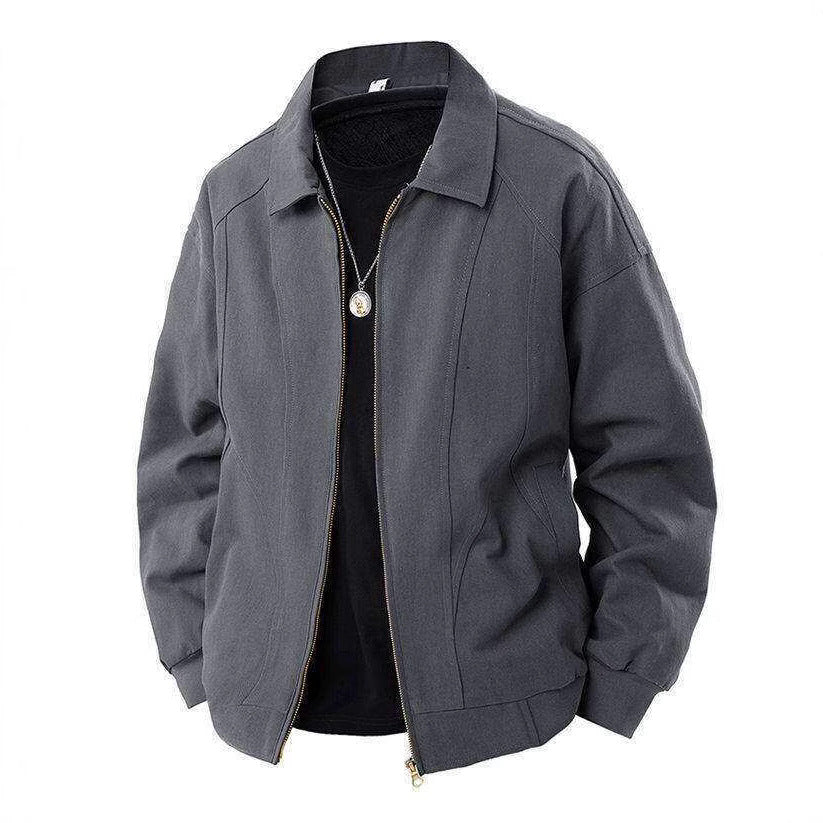 Herren lässige Übergangsjacke mit modernem Stehkragen und seitlichen Eingrifftaschen Echoarchiv