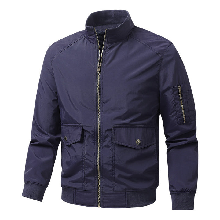 Herren Wind- und Wasserabweisende Urban-Bomberjacke mit Stehkragen und Mehrfach-Taschen Echo Archiv