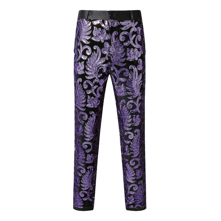Herren Glitzernde Veranstaltungs-Hose mit floralem Muster Echoarchiv
