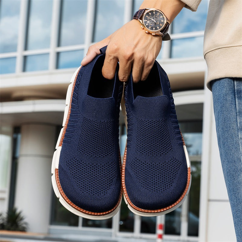 Herren Leichter Strick-Slip-On Sneaker mit Memory-Foam-Komfort und flexibler Profilsohle Echoarchiv