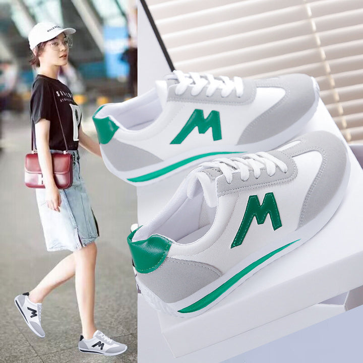 Damen Leichte Retro-Running Sneaker mit gepolsterter Komfortsohle und seitlichem Logo – Névara