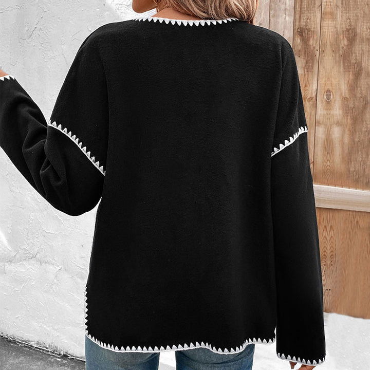 Damen Lässiger Cardigan mit Kontrastnähten Echo Archiv