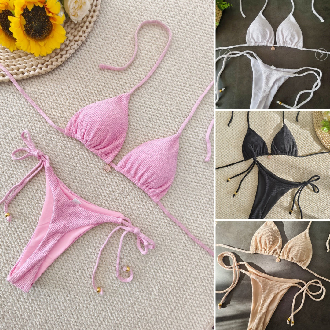 Damen Triangel-Bikini mit elastischen Banddetails Echo Archiv