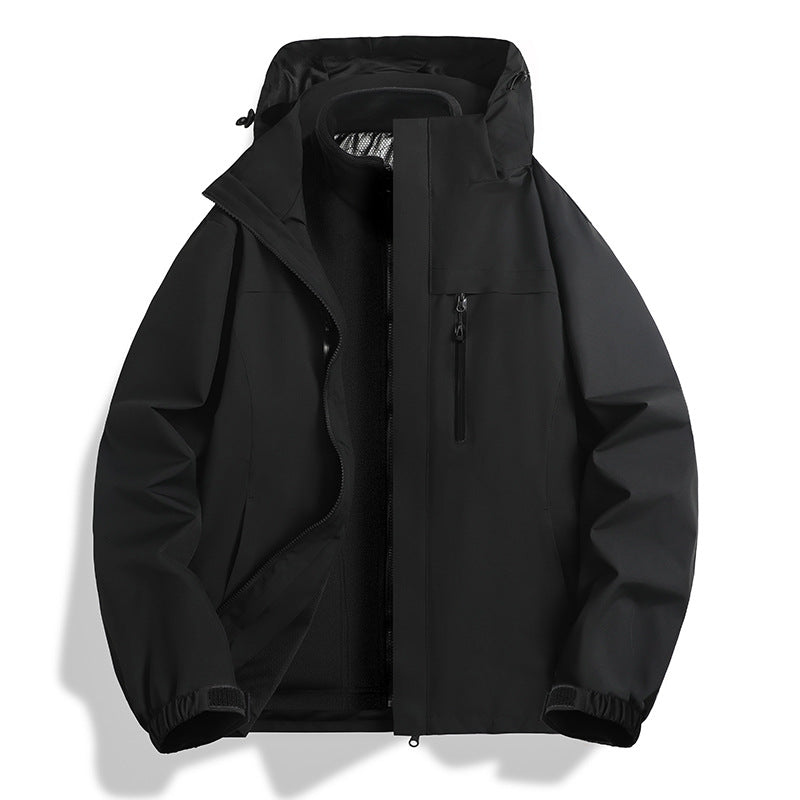 Herren Zwei-in-eins Softshell-Hybridjacke mit abnehmbarer Fleece-Innenjacke und wasserabweisender Membran Echo Archiv