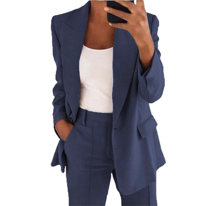 Damen nan taillierter Blazer-Hosen Businessanzug aus Stretchstoff Echo Archiv