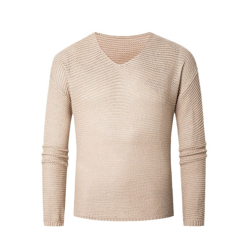 Herren modisches V-Ausschnitt-Strickpullover aus atmungsaktivem Material Echoarchiv