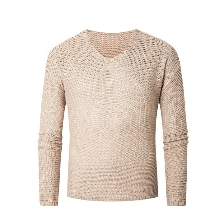 Herren modisches V-Ausschnitt-Strickpullover aus atmungsaktivem Material Echoarchiv