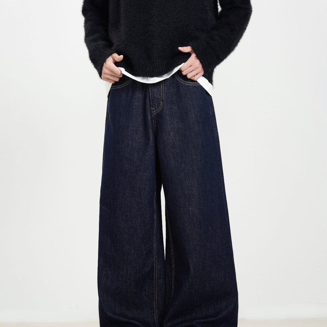 Damen Weit geschnittene Denim-Hose Echoarchiv