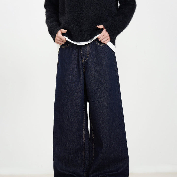 Damen Weit geschnittene Denim-Hose Echoarchiv