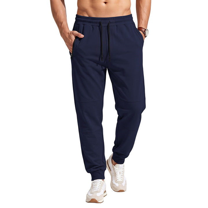 Herren Slim-Fit Jogginghose mit Kordelzug, Reißverschlusstaschen und Rippbündchen Echoarchiv