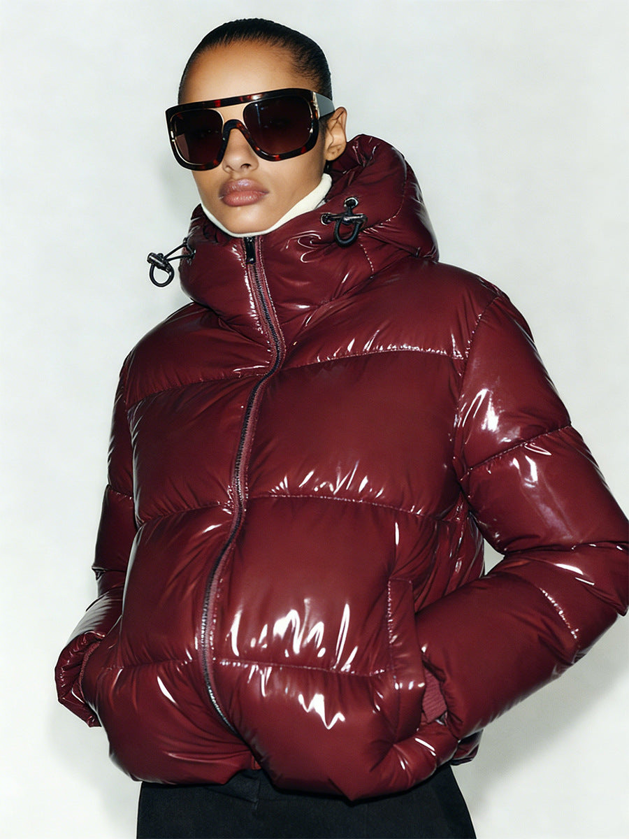 Damen Stylische Daunenjacke mit Kapuze – Célinea