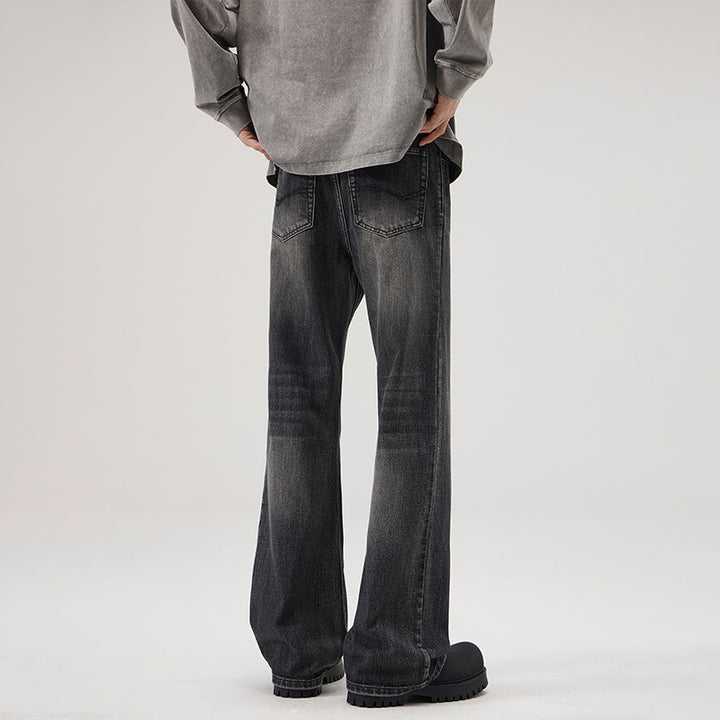 Herren Relaxed-Straight Denim-Jeans mit extra langem Saum und Vintage-Finish Echo Archiv