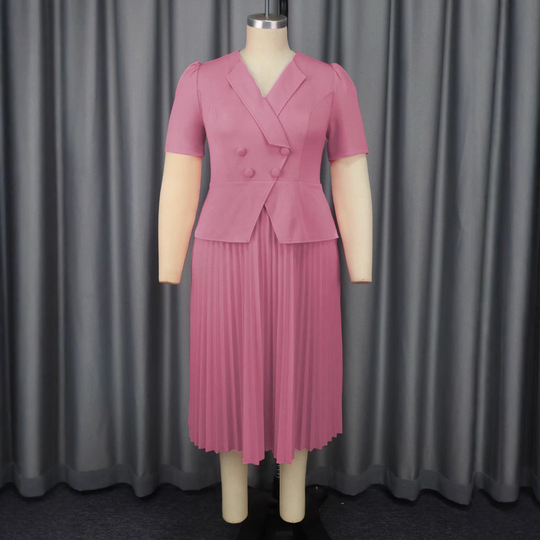 Damen elegantes Blazer-Kleid mit plissiertem Rock Echo Archiv