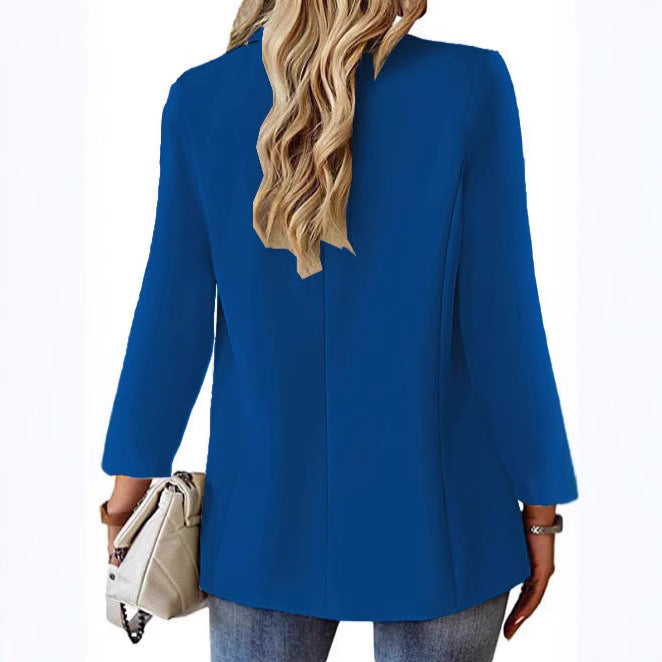 Damen nan taillierter Blazer mit Ein-Knopf-Verschluss Reverskragen und Pattentaschen Echo Archiv
