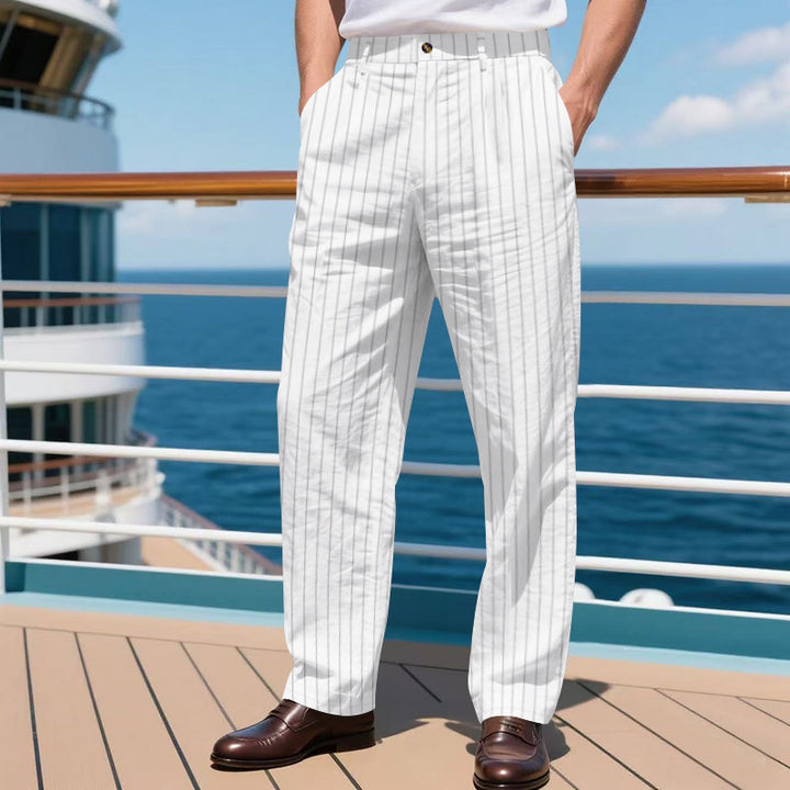 Herren elegante Anzughose mit schmalen Streifen Echoarchiv
