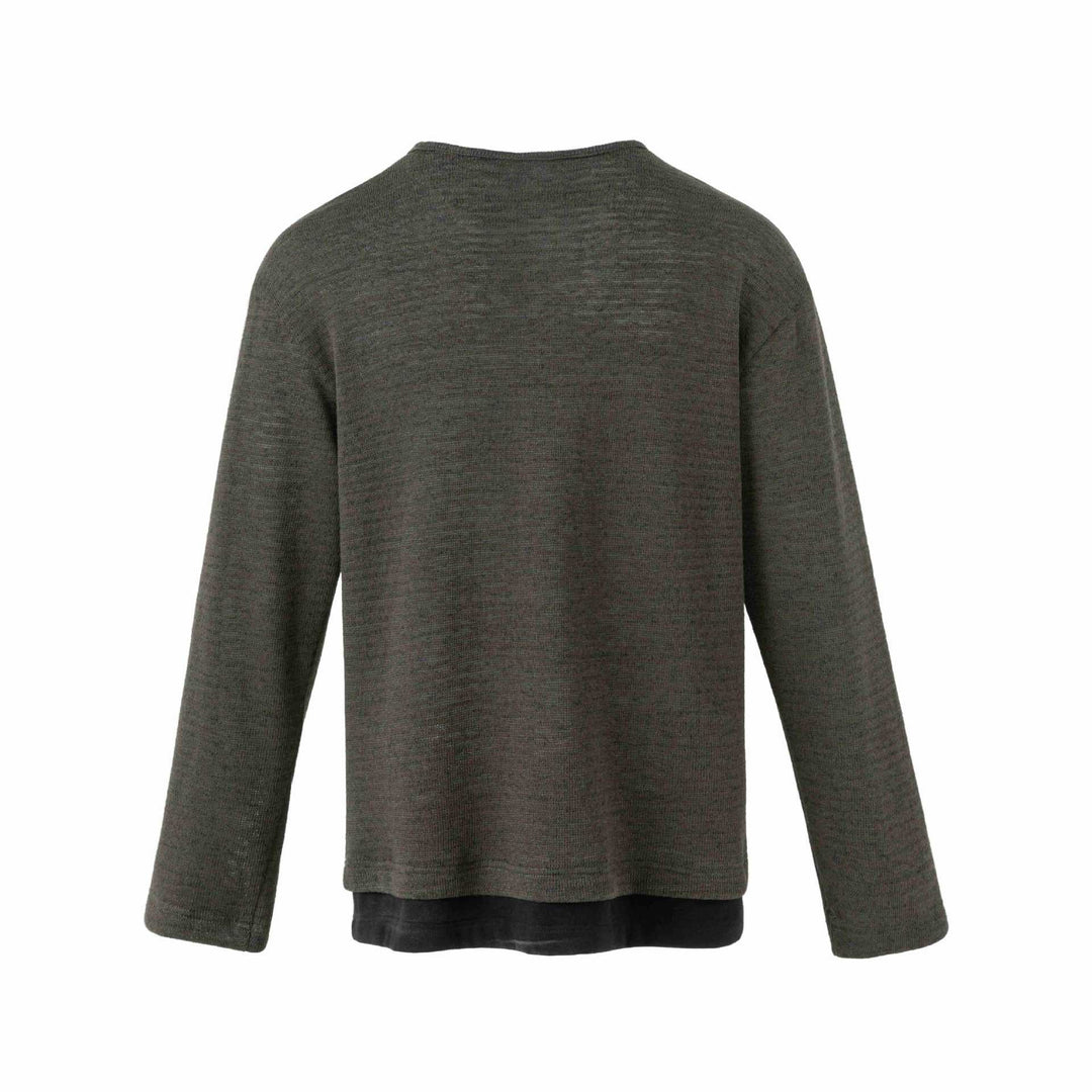 Herren Feinstrick-Pullover mit Rundhalsausschnitt und geradem Schnitt Echoarchiv