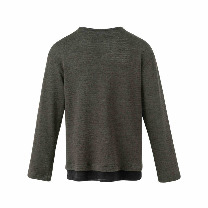 Herren Feinstrick-Pullover mit Rundhalsausschnitt und geradem Schnitt Echoarchiv