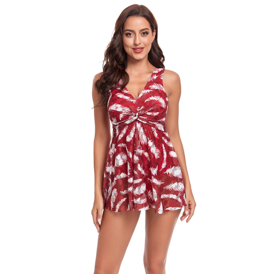 Damen Badekleid mit floralem Design und elegantem V-Ausschnitt Echo Archiv