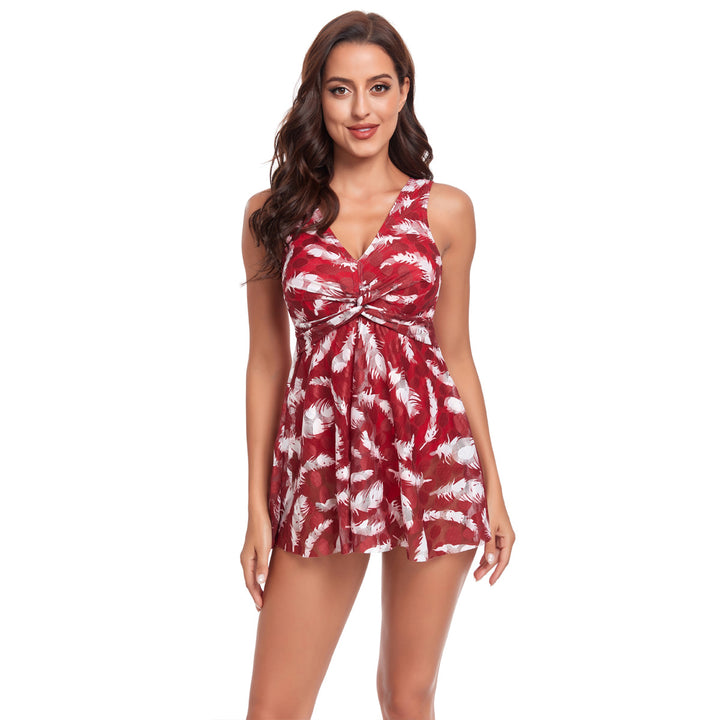 Damen Badekleid mit floralem Design und elegantem V-Ausschnitt Echo Archiv