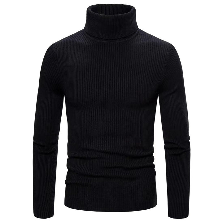 Herren hochwertiger Rollkragenpullover aus feinem Rippstrick Echoarchiv