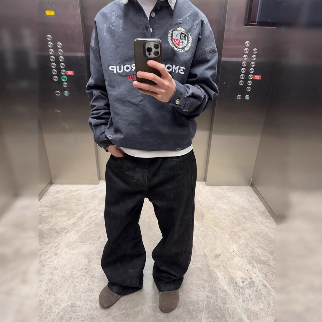 Herren Weitgeschnittene Denim-Jeans Echo Archiv