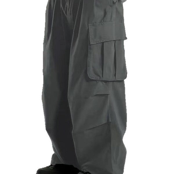 Herren Oversize-Baggy-Cargohose im Urban-Utility-Stil mit elastischem Tunnelzugbund und Mehrfachklappentaschen Echo Archiv