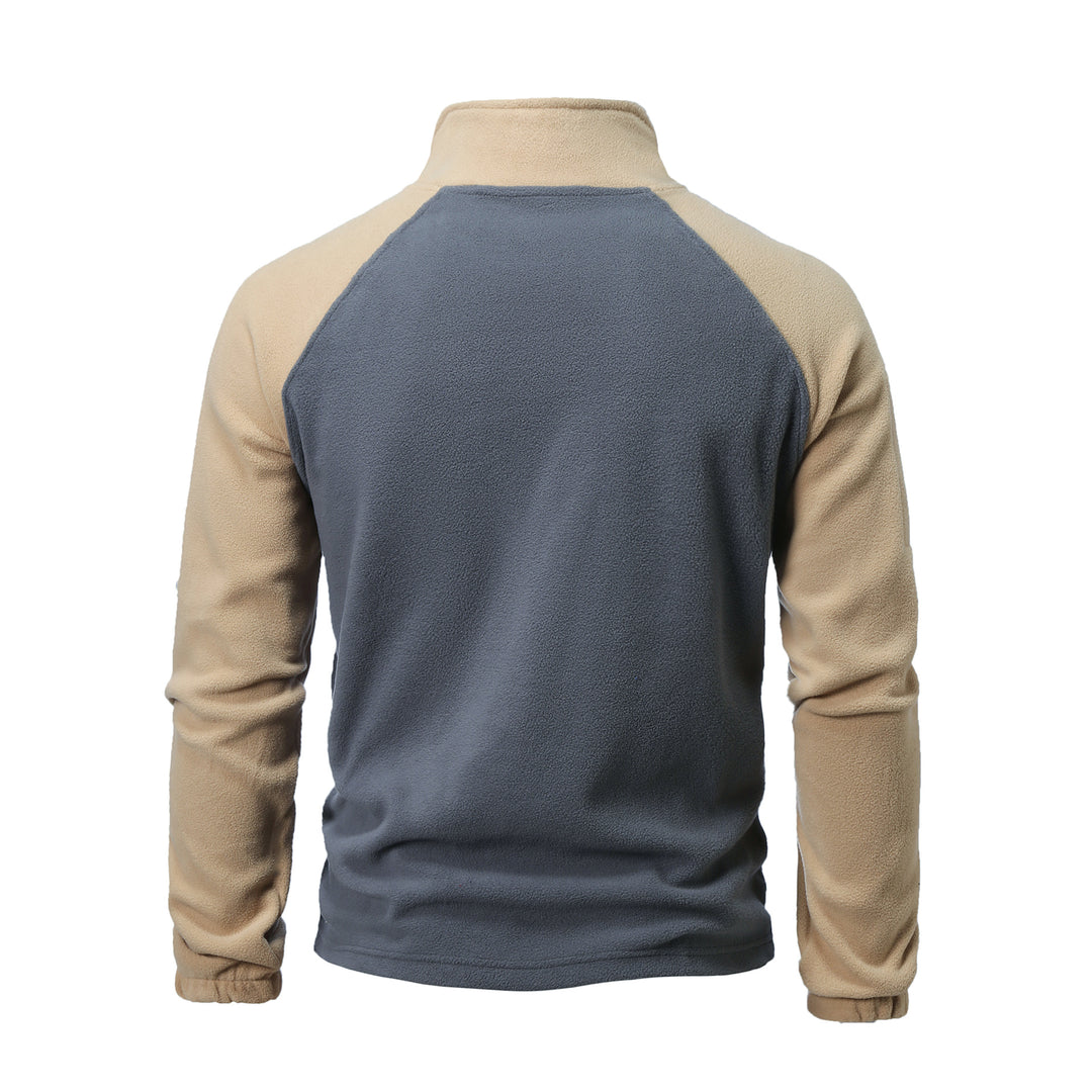 Herren Fleece-Pullover mit halbem Reißverschluss und praktischem Taschen-Design Echoarchiv