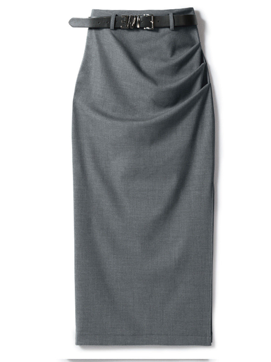Damen Eleganter Wickelrock mit Taillengürtel Echoarchiv