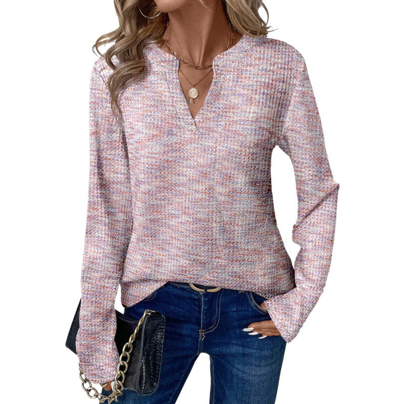 Damen Feinstrickpullover mit V-Schlitz und legerer Silhouette Echo Archiv