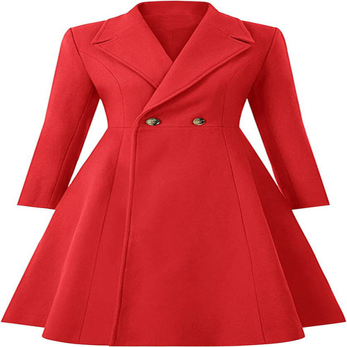 Damen Tailliertes Mantelkleid im A‑Linien‑Tailoring aus Wollmix mit schmaler Taille und ausgestelltem Rock Echoarchiv