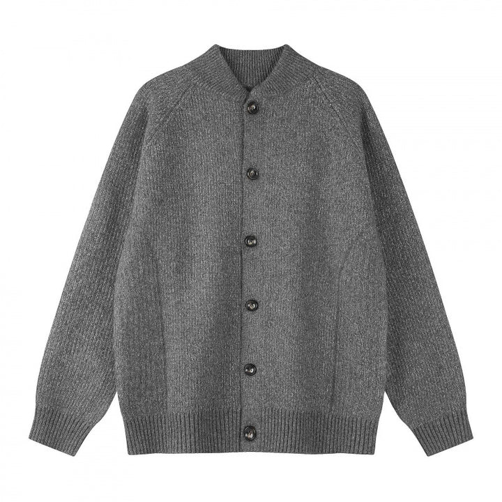 Herren Relaxter Grobstrick-Cardigan mit Raglanärmeln und Rippenabschlüssen Echo Archiv