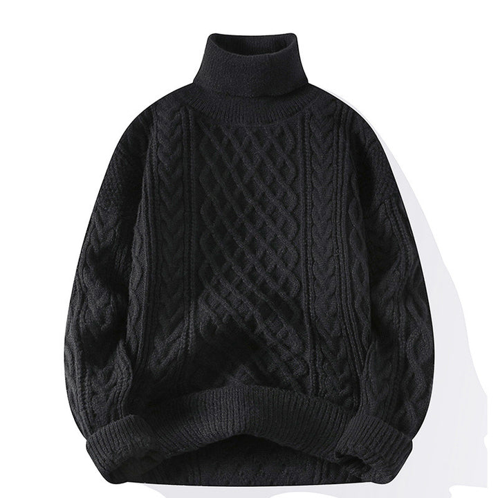 Damen Grobstrickpullover mit Rollkragen Echoarchiv
