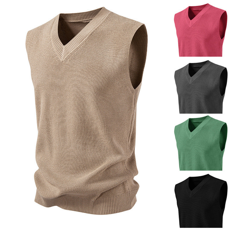 Herren ärmelloser Pullover im strukturierten Design Echoarchiv