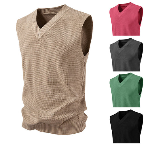 Herren ärmelloser Pullover im strukturierten Design Echoarchiv