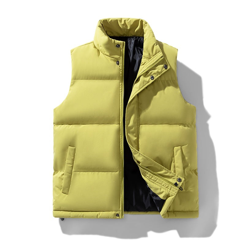 Herren Isolierende Outdoor-Steppweste mit hohem Kragen, 2‑Wege‑Reißverschluss & verdeckten Eingrifftaschen Echoarchiv