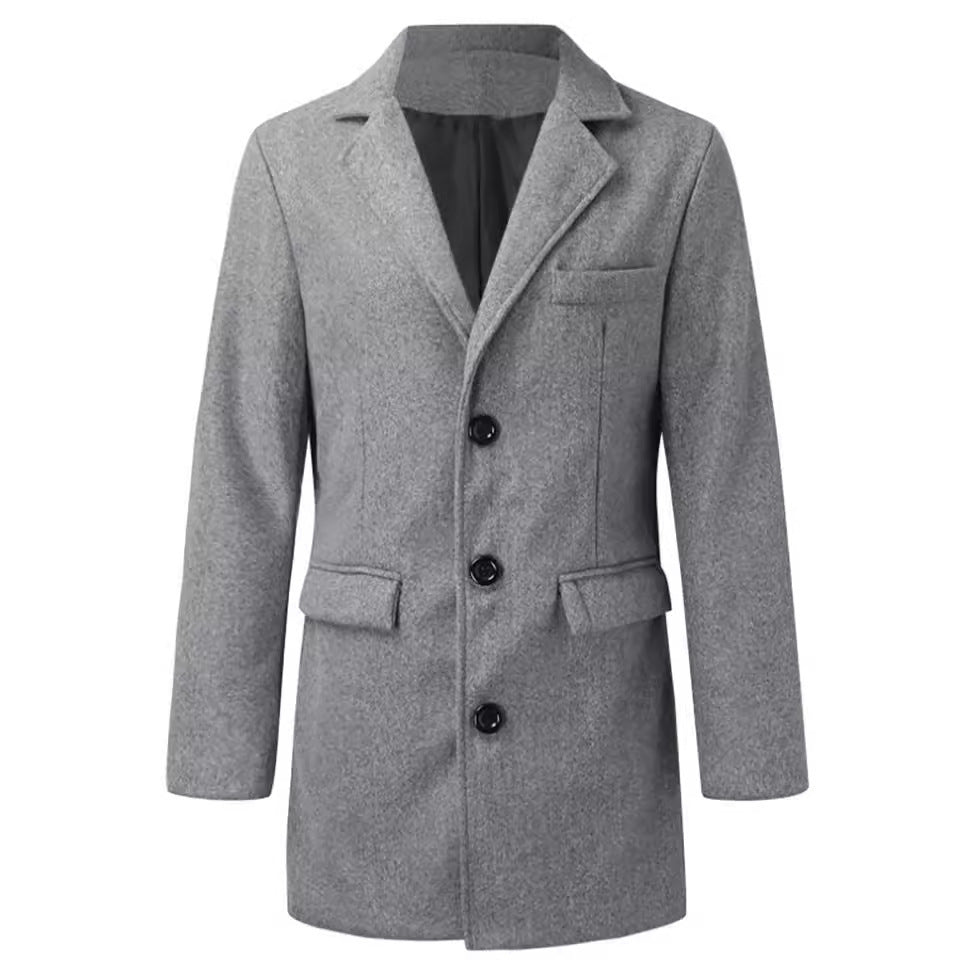 Herren eleganter Wintermantel mit klassischem Revers – Montevé