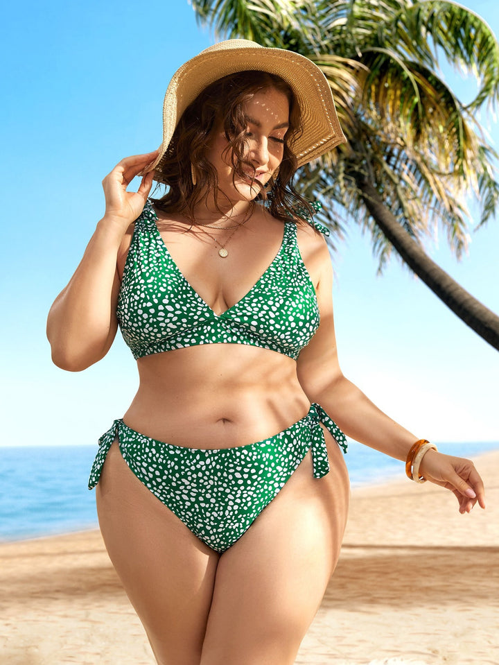 Damen Triangel-Bikini-Set mit verspieltem Knotendesign Echo Archiv