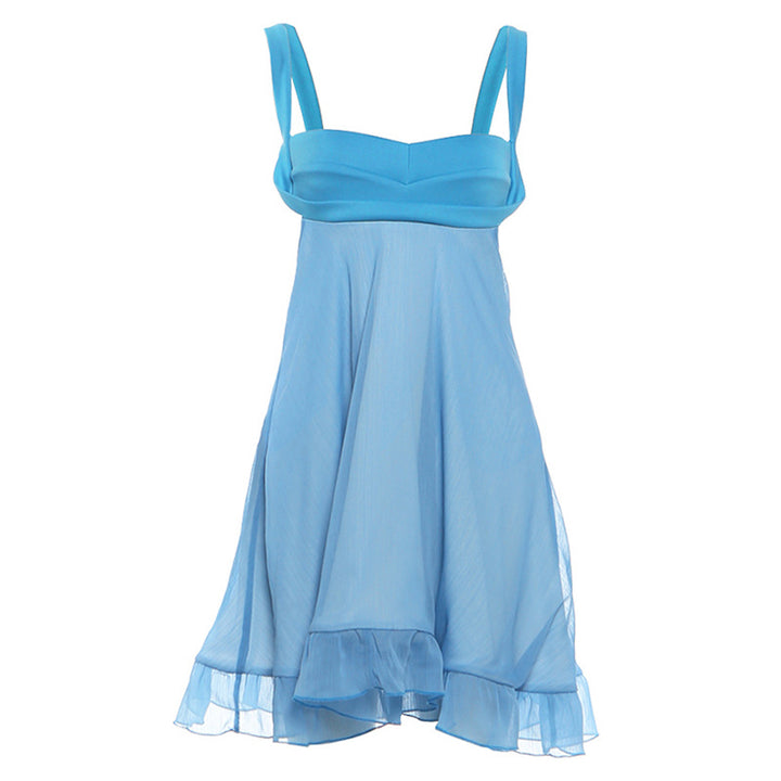 Damen Chiffonkleid mit fließendem Saum und herzförmigem Ausschnitt Echo Archiv